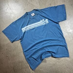 Vintage 90s Mighty Mouse T-Shirt Stanley Desantis Blue Large